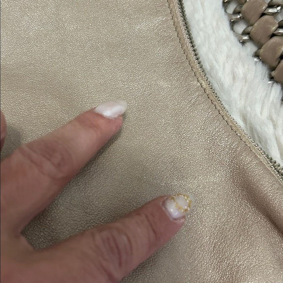 B. Makowsky Taupe Metallic Leather Hobo Bag - Picture 11 of 12